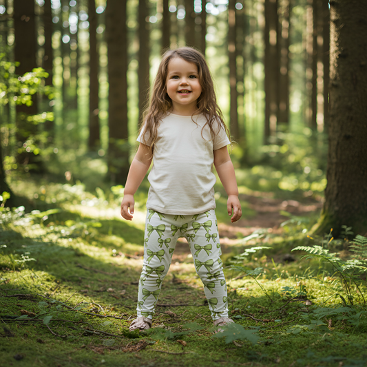 Lime Green Bows Digital Seamless Pattern