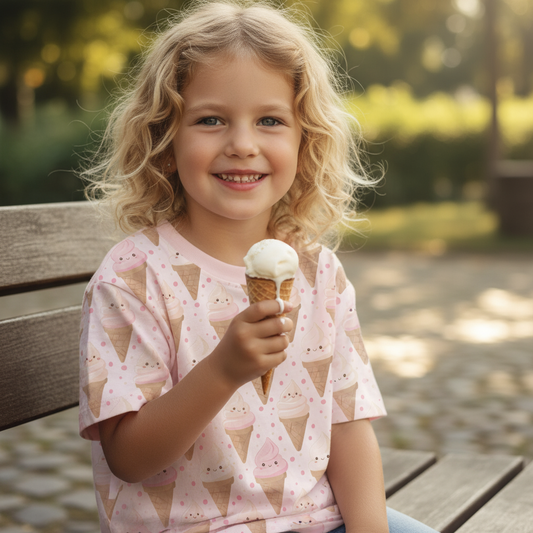 Kawaii Ice Creams Digital Seamless Pattern