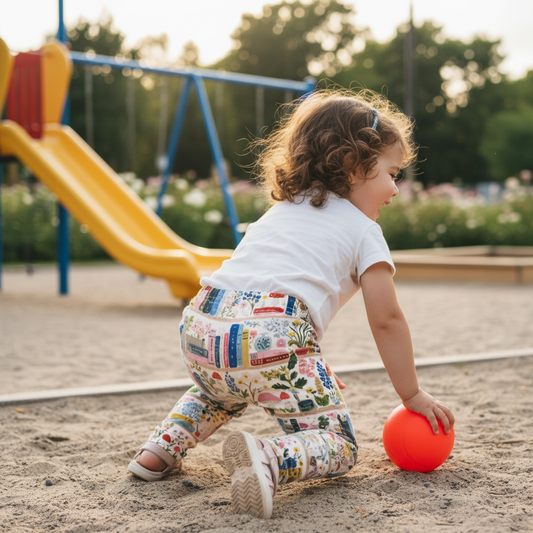 Autumn Floral Bookshelves Digital Seamless Pattern