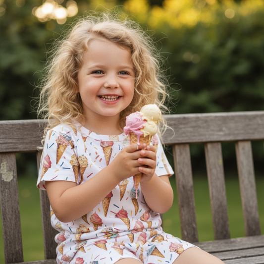 Ice Cream Sprinkles Digital Seamless Pattern - White