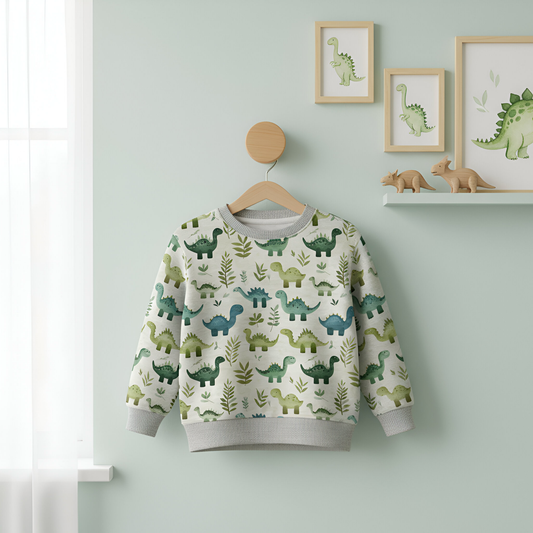 Blue Dinos Digital Seamless Pattern