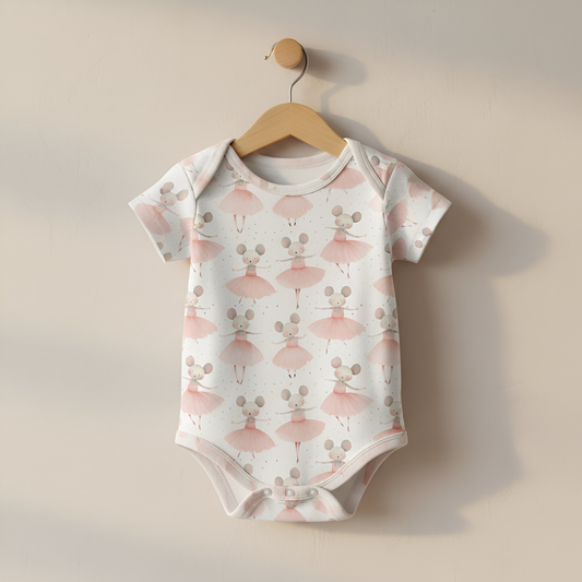 Ballerina Mice Digital Seamless Pattern