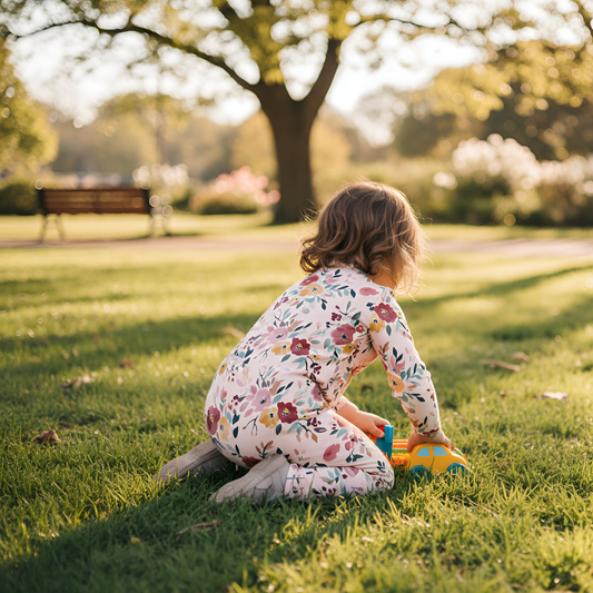 Blush Pink Mustard Floral Digital Seamless Pattern