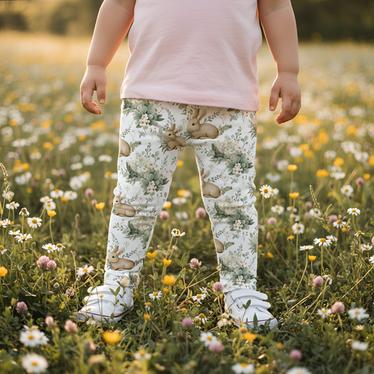 Bunny in a Meadow Digital Seamless Pattern