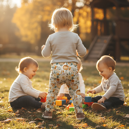 Fall Boho Pumpkin Digital Seamless Pattern