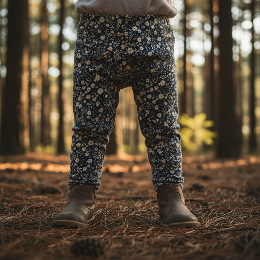 Black & White Ditsy Floral Digital Seamless Pattern