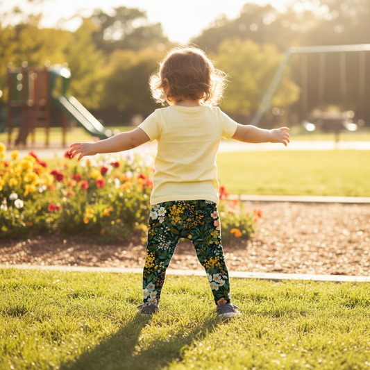 Bottle Green Ditsy Floral Digital Seamless Pattern