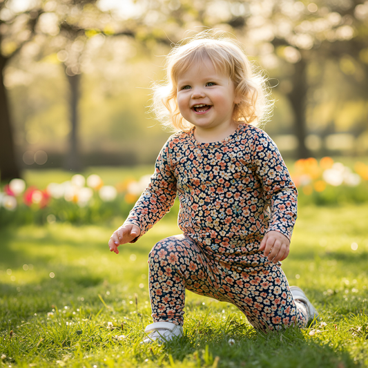 Bright Ditsy Floral Digital Seamless Pattern