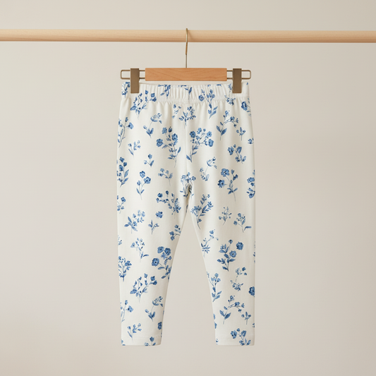 Blue Floral Bouquets Digital Seamless Pattern