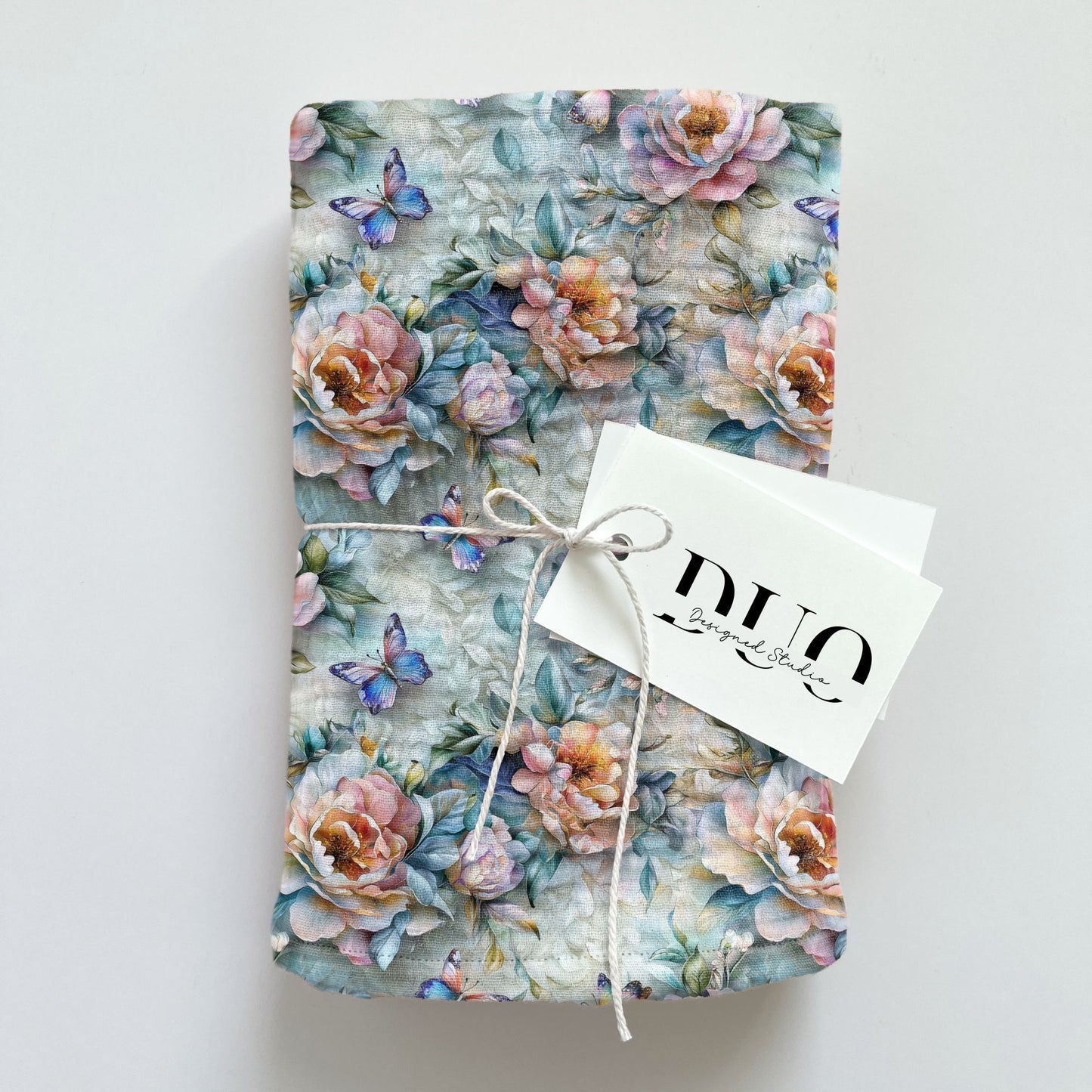 3D Floral Butterflies Digital Seamless Pattern