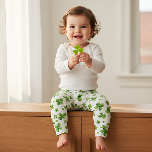 Four Leaf Clover Digital Seamless Pattern