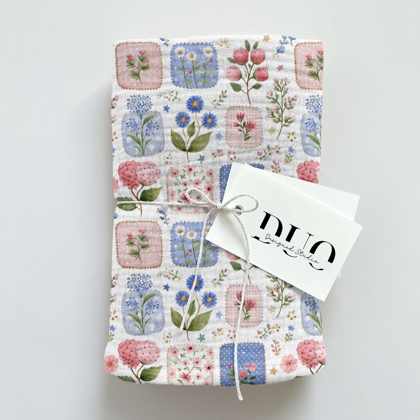 4th July Floral Patchwork Digital Seamless Pattern