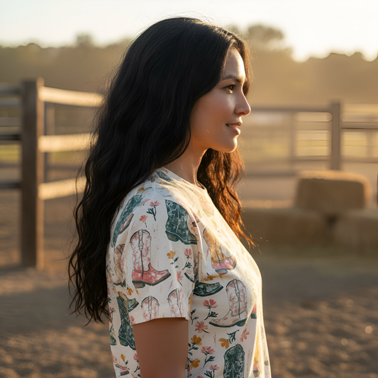 Cowgirl Boots Digital Seamless Pattern