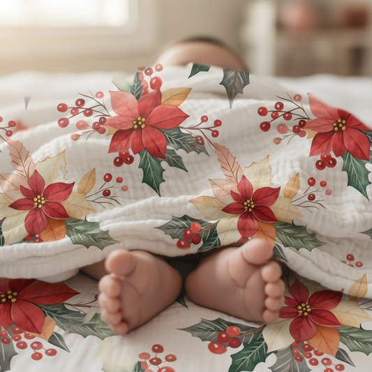 Christmas Floral Digital Seamless Pattern