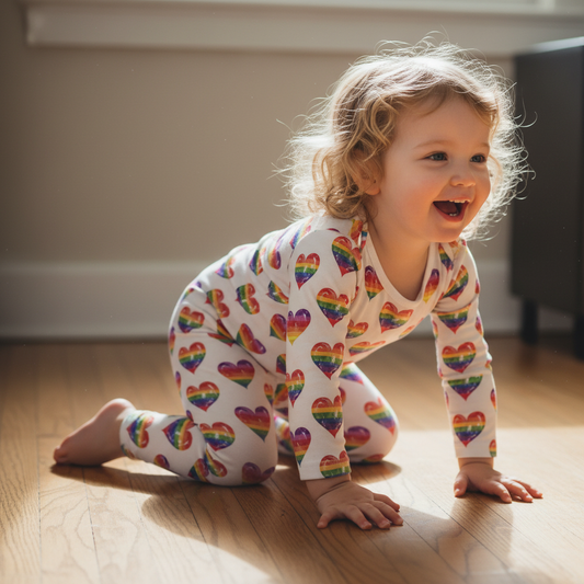 Pride Hearts Digital Seamless Pattern