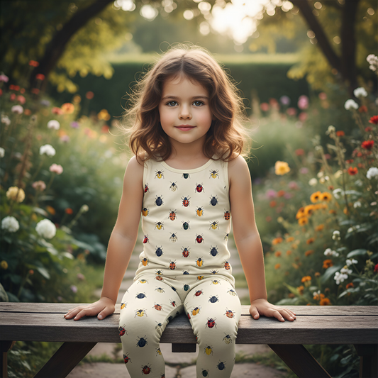 Bugs on Cream Digital Seamless Pattern