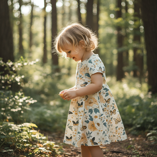 Vintage Floral Butterflies Digital Seamless Pattern