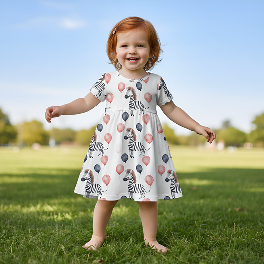 Balloon Zebras Digital Seamless Pattern