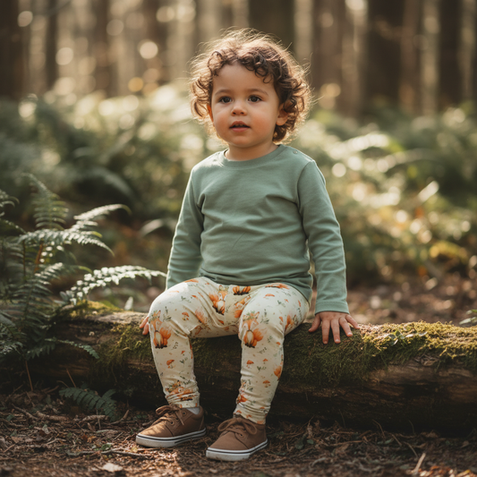 Cute Floral Foxes Digital Seamless Pattern