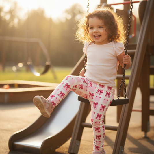 Red Ribbon Hearts Digital Seamless Pattern