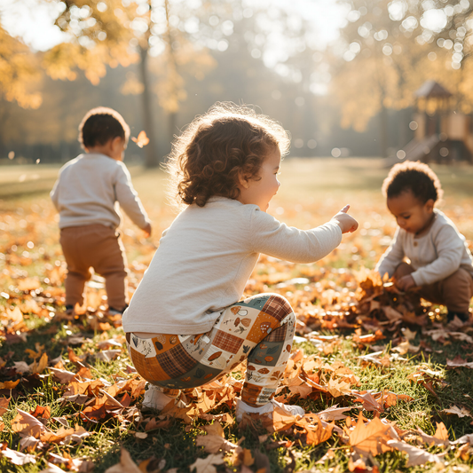 Fall Mushroom Quilt Digital Seamless Pattern
