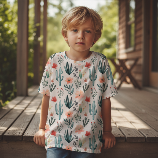 Boho Cacti Digital Seamless Pattern