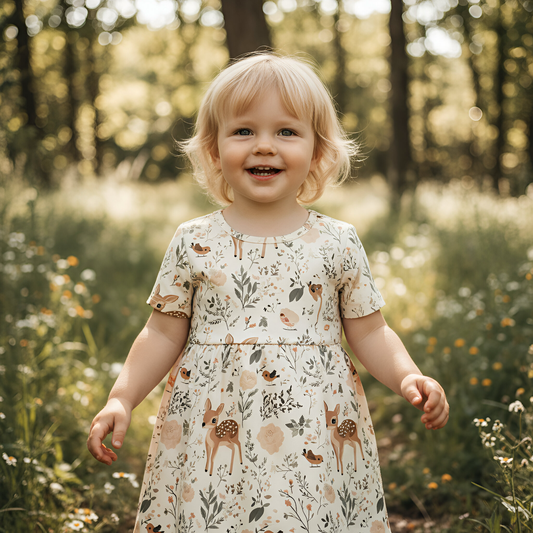 Boho Deer Woodland Digital Seamless Pattern