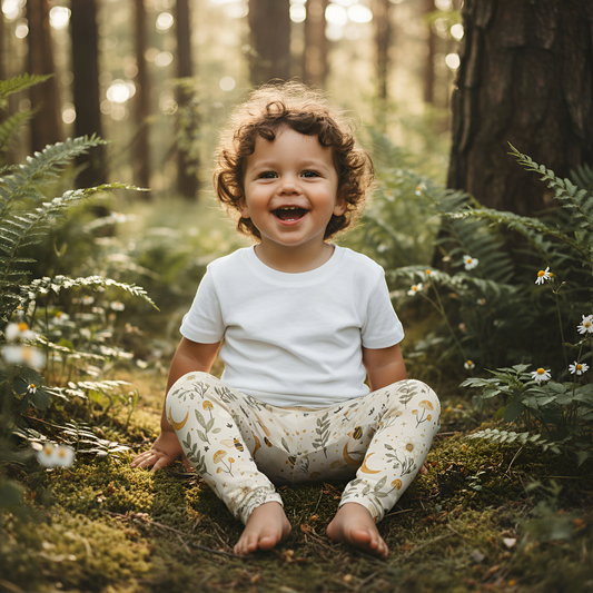 Bees & Moons Digital Seamless Pattern