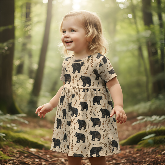 Brown Bear Digital Seamless Pattern