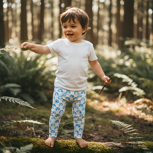 Blue Rainbows Digital Seamless Pattern