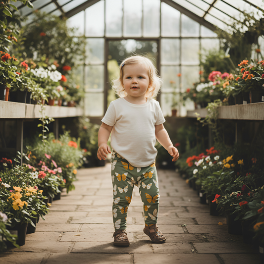 Mustard Butterflies Digital Seamless Pattern