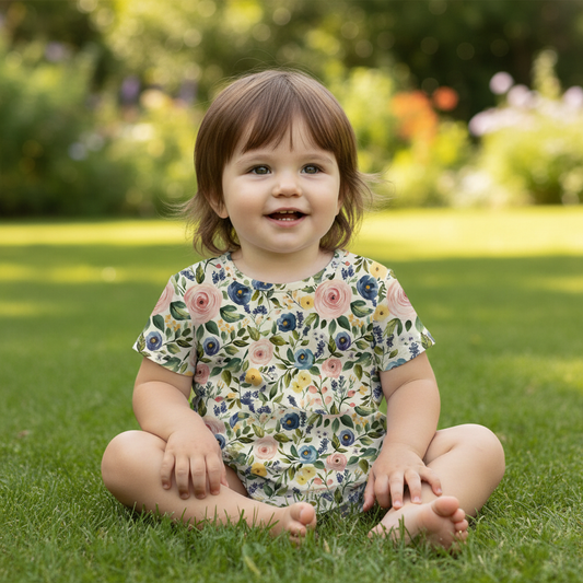 Delicate Summer Blooms Digital Seamless Pattern