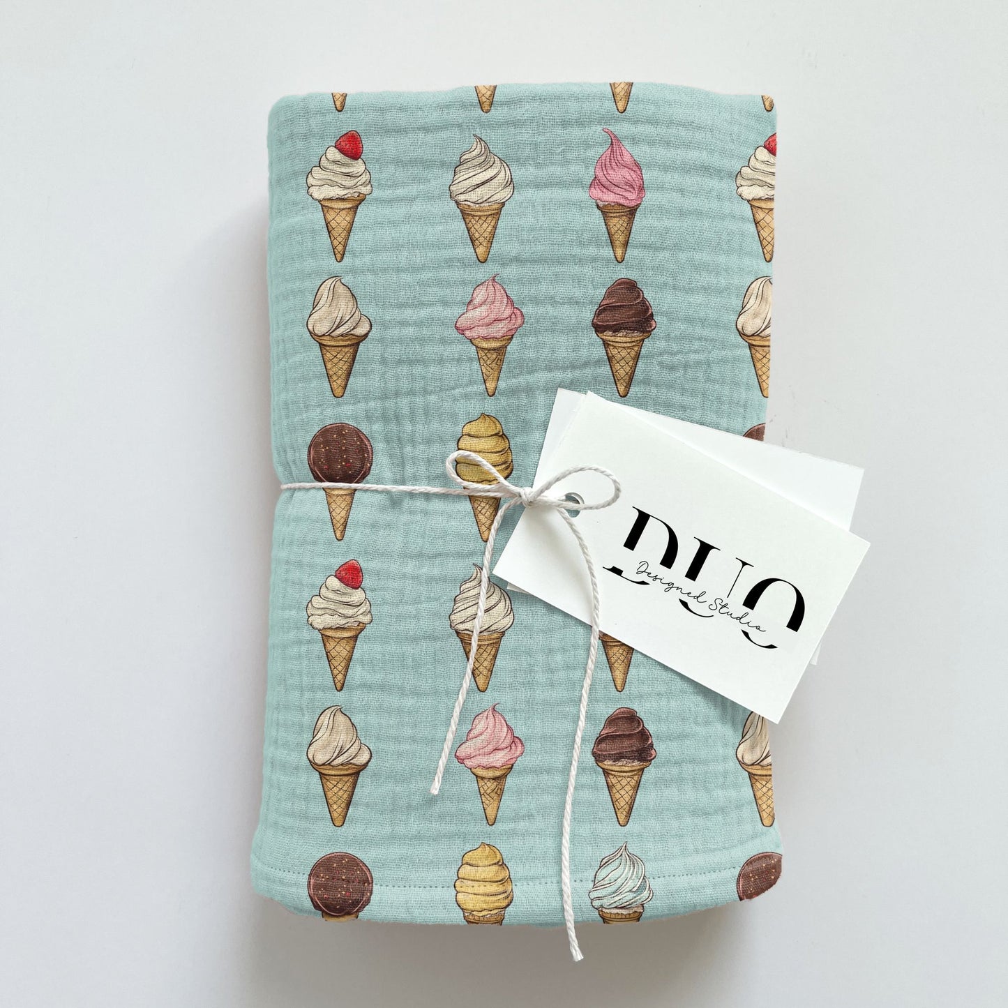 Retro Ice Creams Digital Seamless Pattern