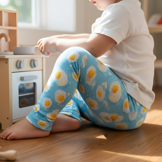 Artsy Fried Eggs Digital Seamless Pattern