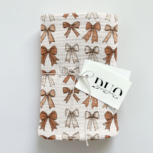 Autumn Bows Digital Seamless Pattern