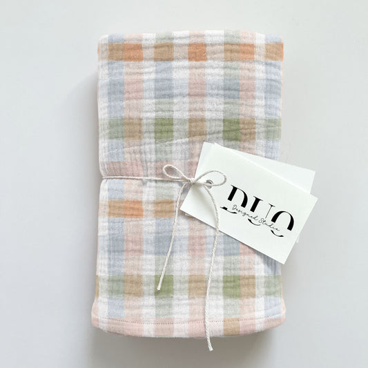 Autumn Gingham Plaid Digital Seamless Pattern