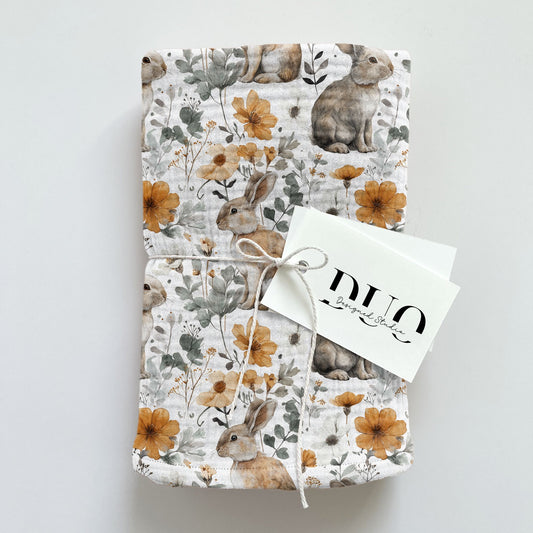 Autumn Hares Digital Seamless Pattern