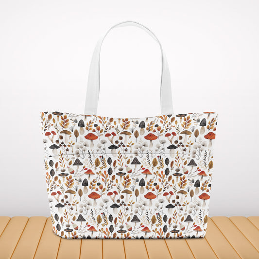 Autumn Mushrooms Digital Seamless Pattern