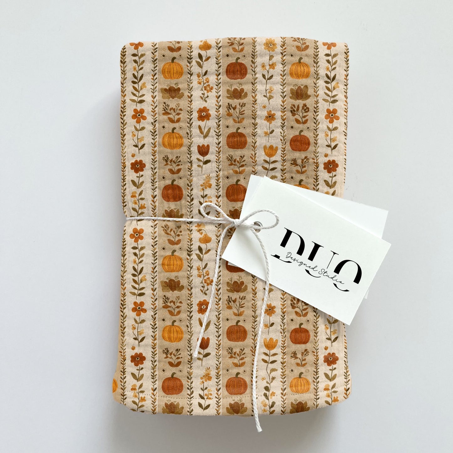 Pumpkin Autumn Stripe Digital Seamless Pattern