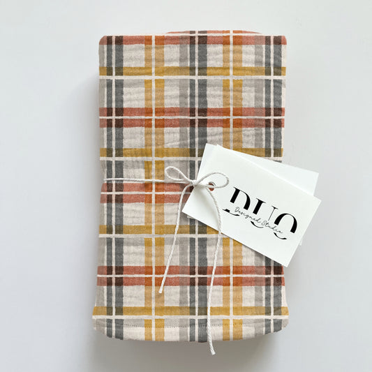 Autumnal Checks Digital Seamless Pattern