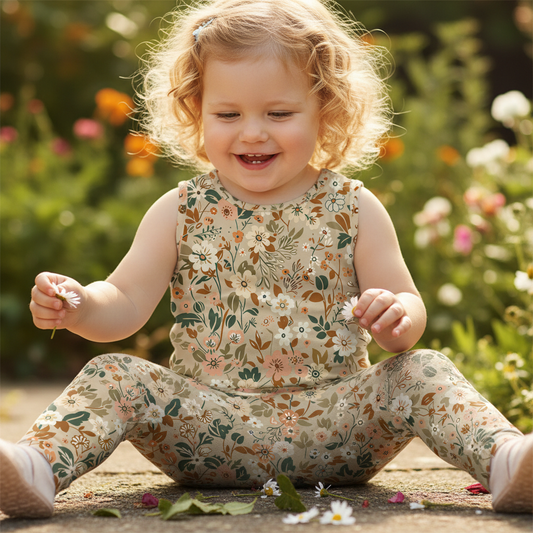 Burnt Orange Ditsy Digital Seamless Pattern