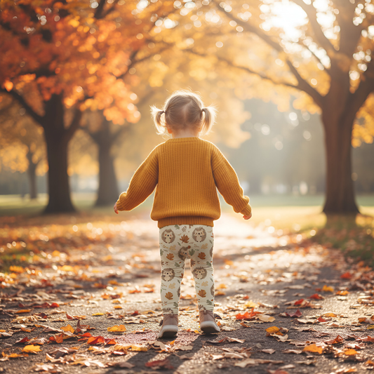 Fall Hedgehogs Digital Seamless Pattern