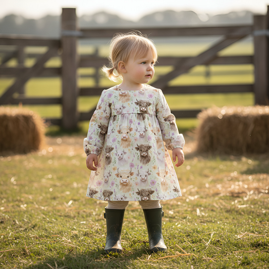 Baby Floral Heifers Digital Seamless Pattern