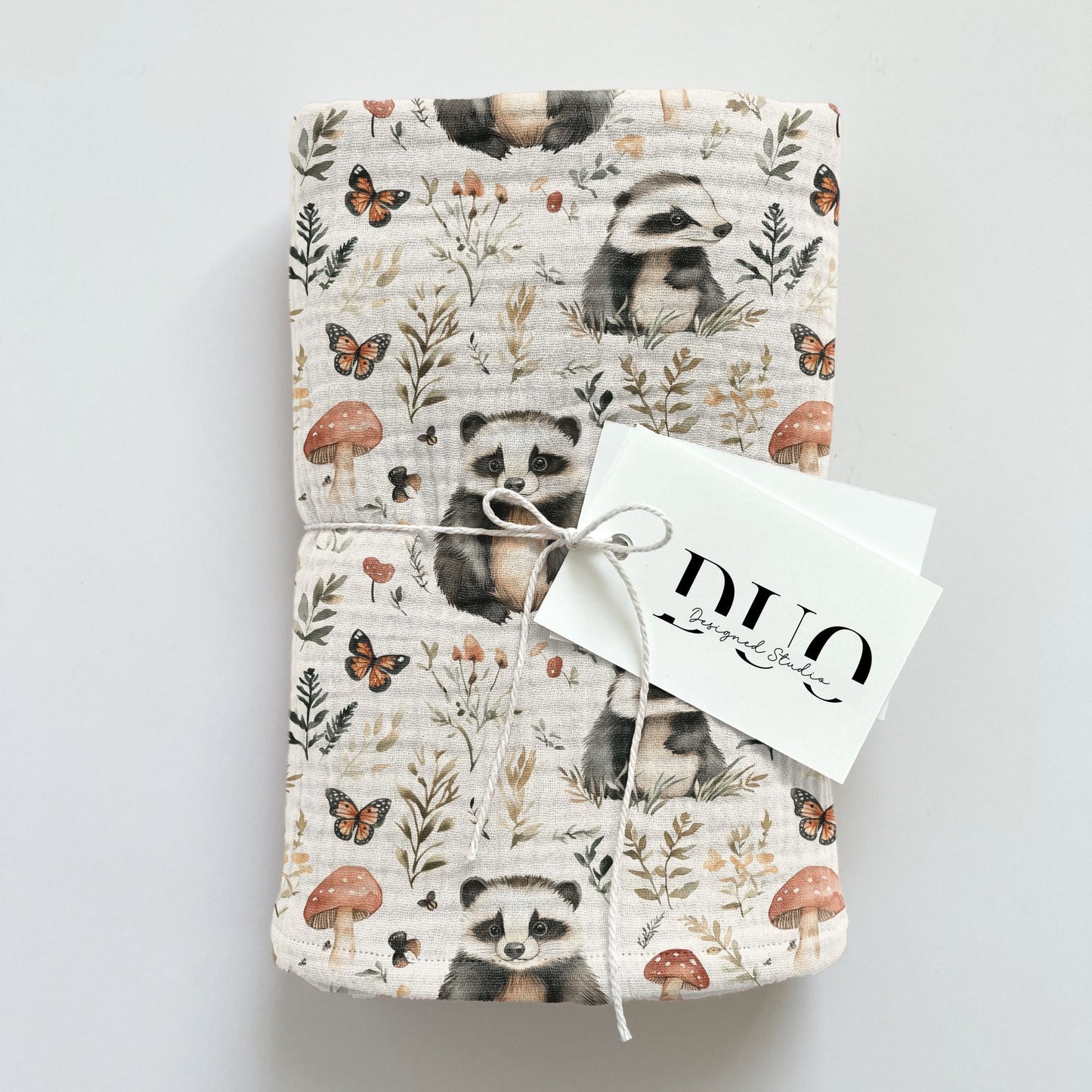 Badgers & Butterflies Digital Seamless Pattern