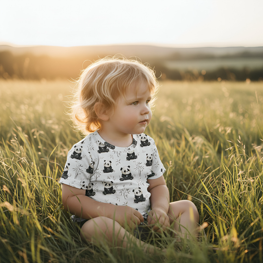 Bamboo Panda Digital Seamless Pattern