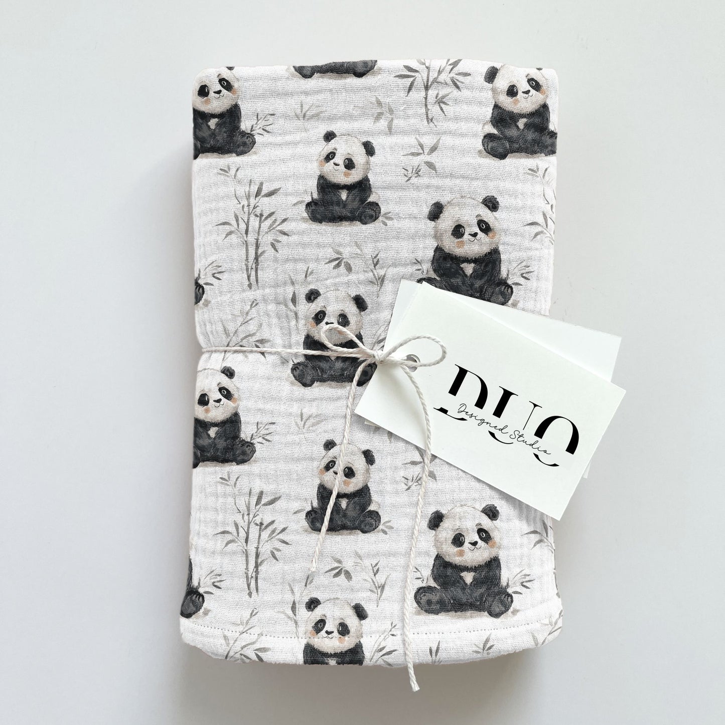 Bamboo Panda Digital Seamless Pattern