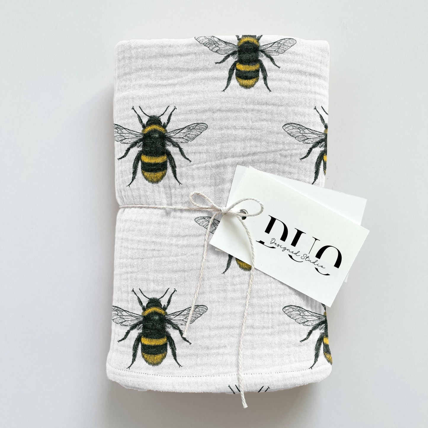 Bees on White Digital Seamless Pattern