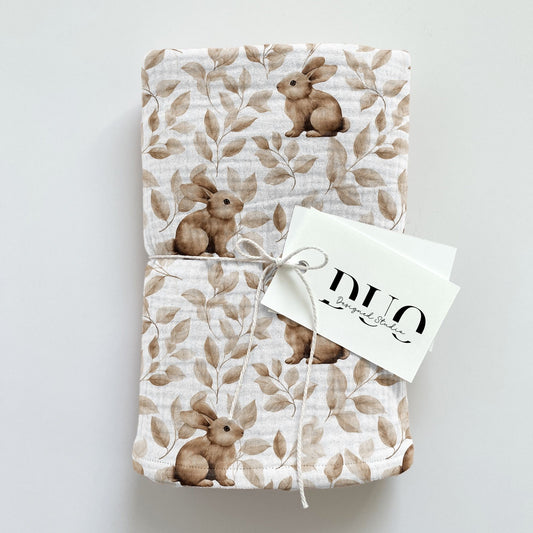 Beige Bunnies Digital Seamless Pattern