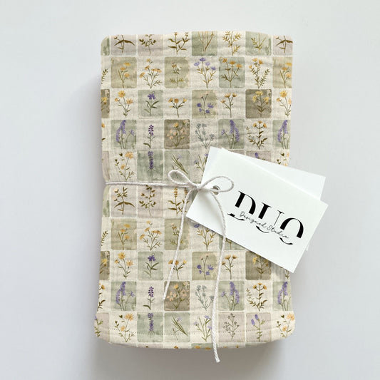 Beige Floral Patchwork Digital Seamless Pattern
