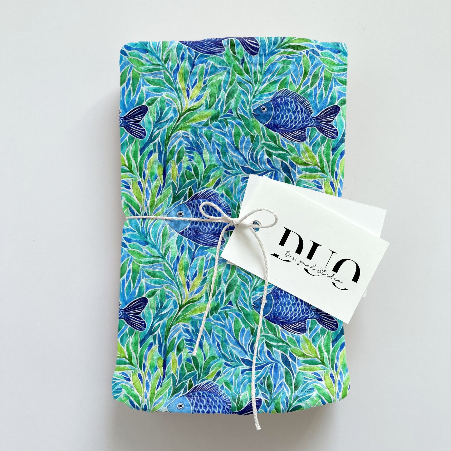 Blue Fishes Digital Seamless Pattern
